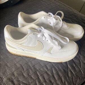 Nike White and Cream Sneakers